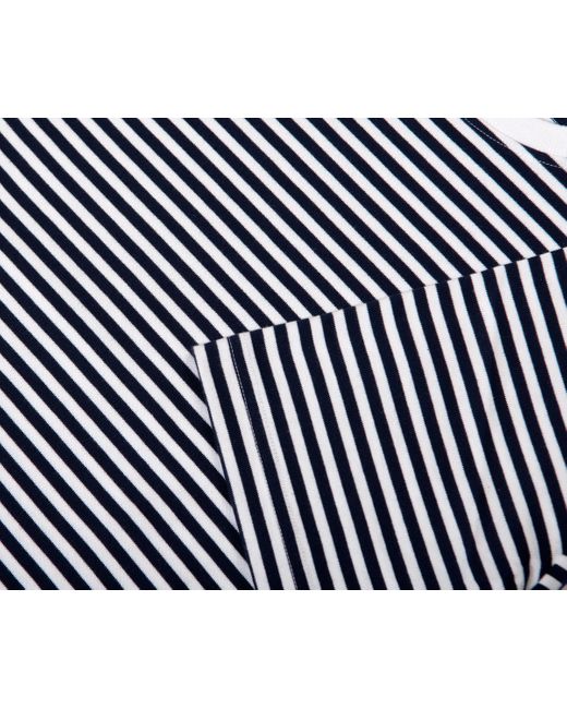 Lacoste Blue Striped Heavy Cotton T-shirt Navy/white for men