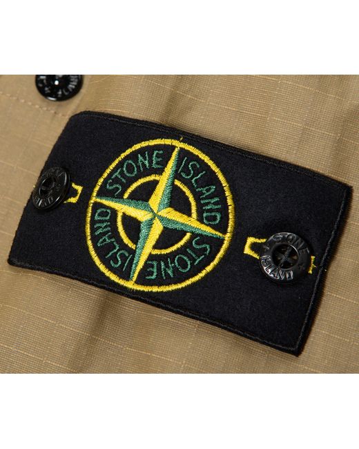 Stone Island Natural Ripstop Full Button Overshirt for men