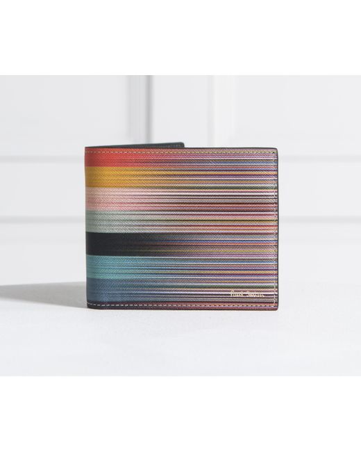 Paul Smith Men's Leather 'artist Stripe' Billfold And Coin Wallet for Men |  Lyst UK
