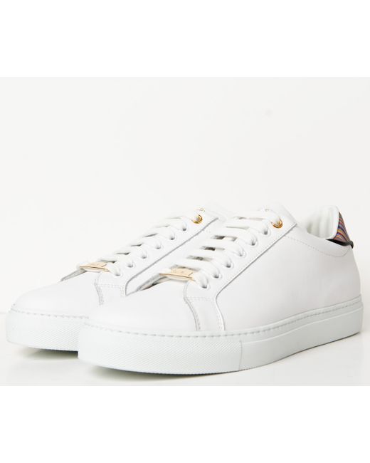 Paul Smith Beck Stripe Heel Tab Trainers White for men