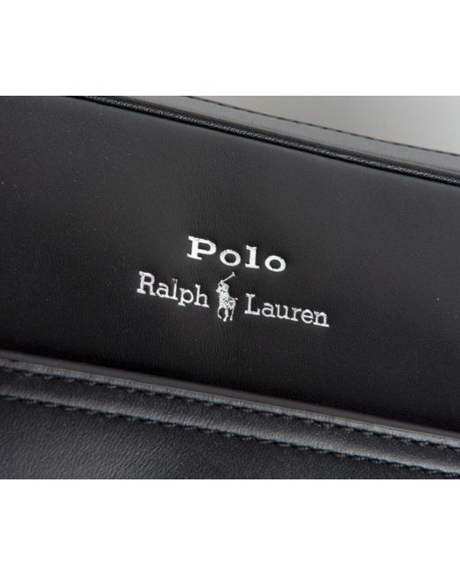 Polo Ralph Lauren Black Leather Briefcase Bag for men