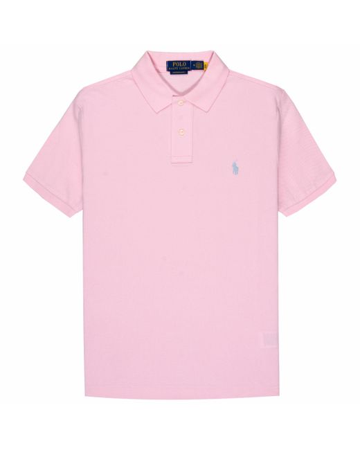Polo Ralph Lauren Pink Custom Slim Fit Mesh Polo Shirt for men