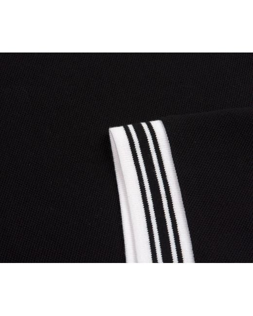 Moncler Black Embroidered Varsity Logo Polo for men