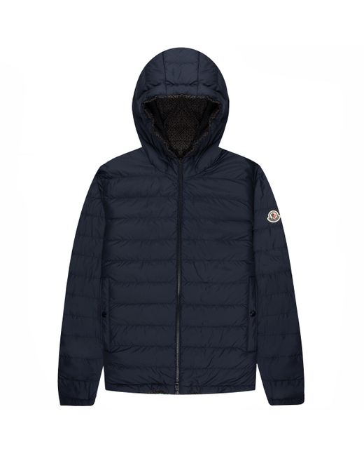 Moncler Black Guery Monogram Reversible Hooded Short Down Jacket for men