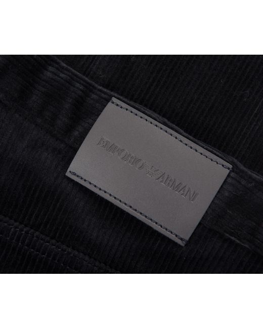 Emporio Armani Blue J06 Slim Fit Corduroy Jeans Navy for men