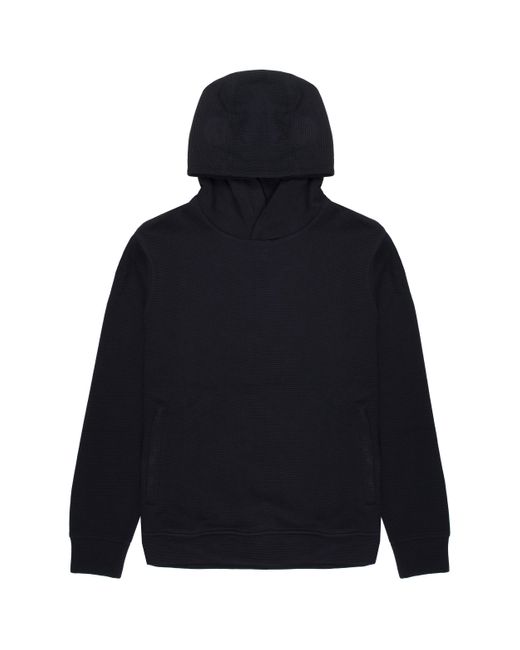 Emporio Armani Blue Honeycomb Textured Hoodie for men