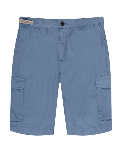 Paul & Shark Blue Lightweight Cargo Shorts for men