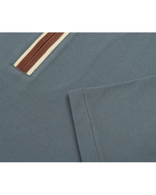 Paul Smith Blue Zip-Up Polo for men
