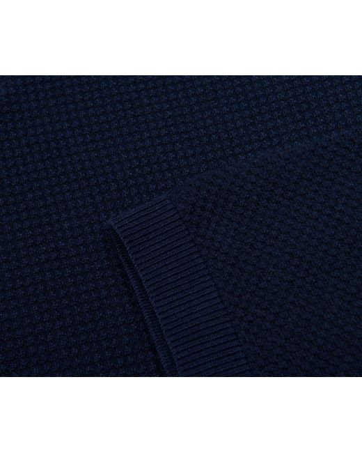 Canali Blue Micro-Structured Polo for men