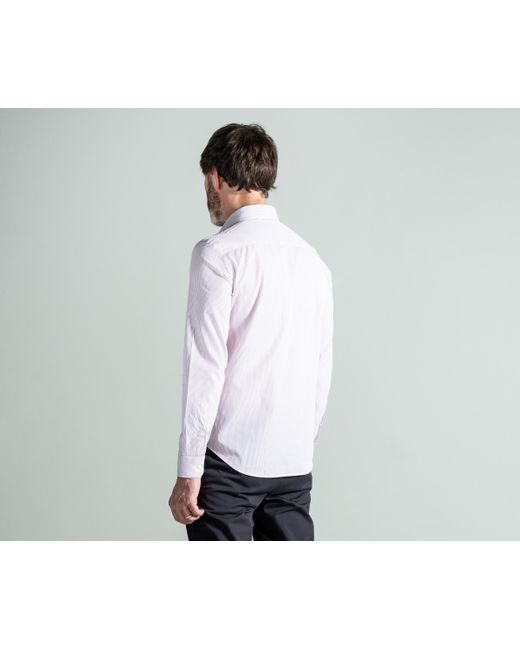 slim fit monogram motif stretch cotton poplin shirt