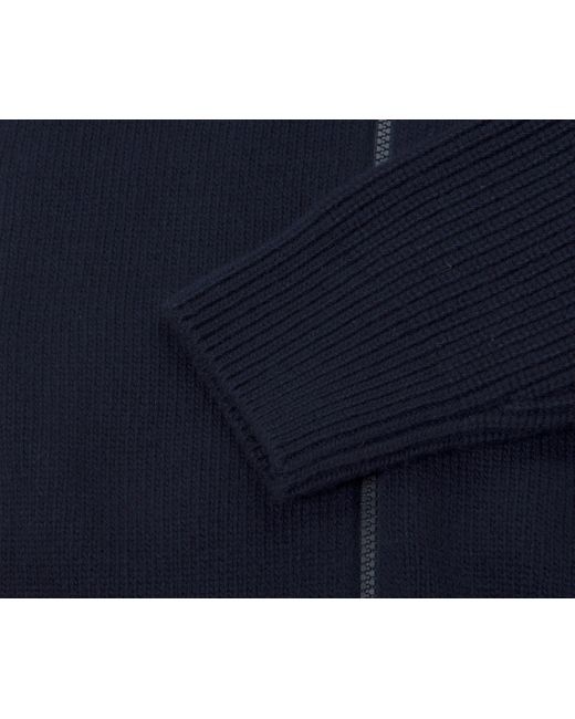 Moncler Blue Back Quilted Zip Up Cardigan for men