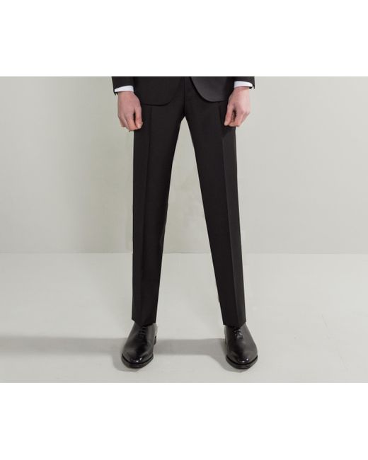 Canali Essential Regular Fit Suit Trousers Black for men