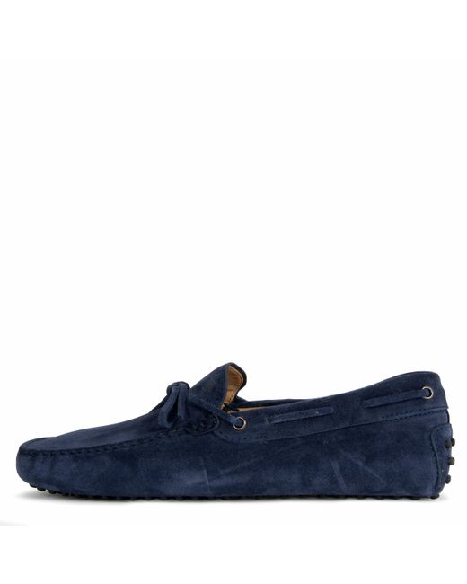 Tod's Blue Gommino Suede Driving Shoe for men