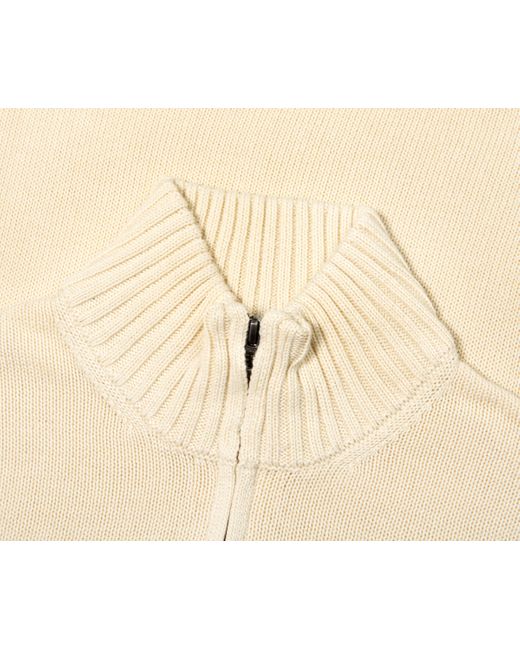 Polo Ralph Lauren Natural Cotton 1/4 Zip Rib Knit Cream for men