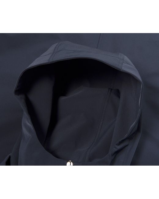 Herno Blue Hooded Trench Coat for men