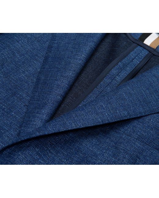Boss Blue C-Hanry Linen Blazer for men