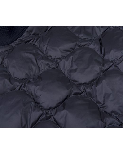 Moncler Blue Back Quilted Zip Up Cardigan for men
