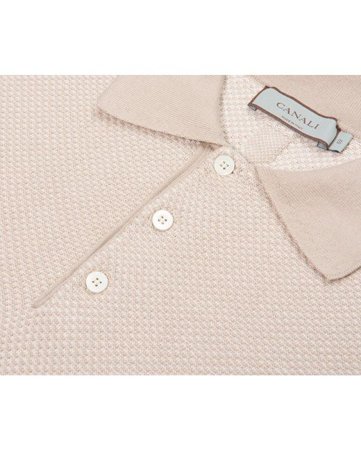Canali Natural Stone Micro-Structured Polo for men