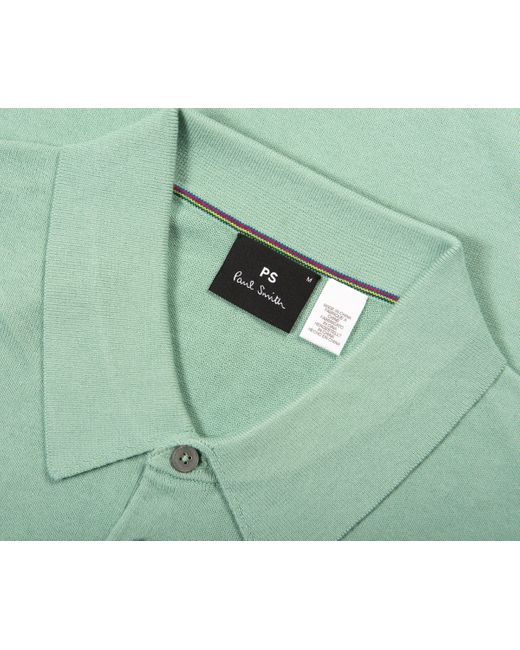 Paul Smith Classic Knit Polo Green for men