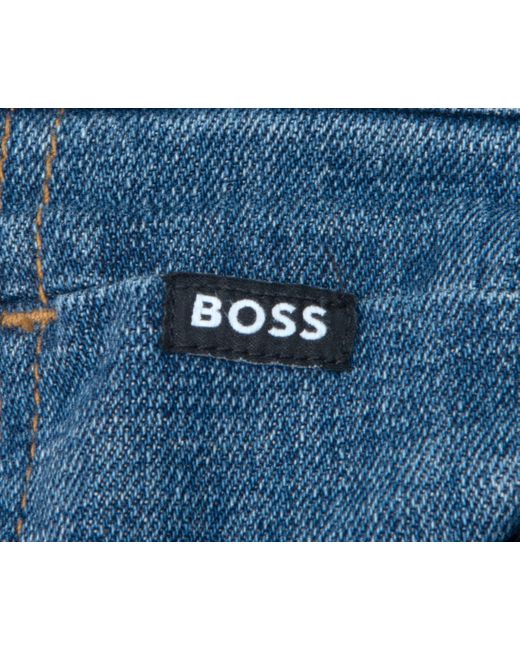 Boss Blue Maine Soft Cotton Regular Jeans for men