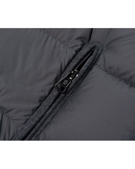 Moncler Blue Estagnour Wool Flannel Trim Gilet for men