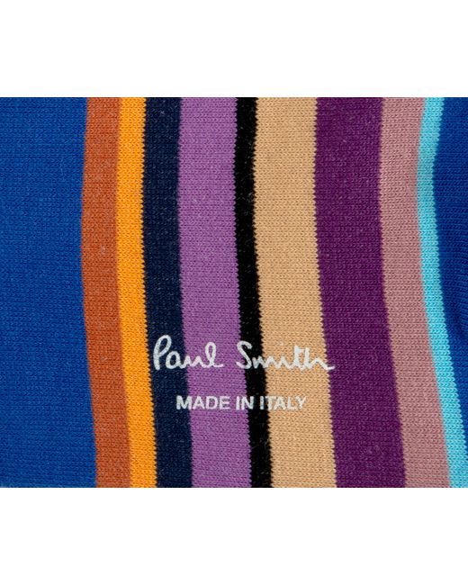 Paul Smith Franklin Stripe Socks Cobalt Blue Multi for men