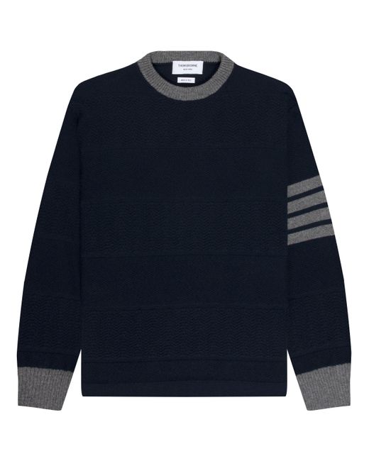 Thom Browne Blue Rugby Striped Wool Knitwear for men