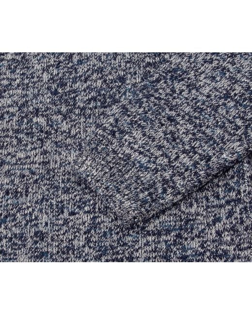 Acne Blue Crew Neck Knit Jumper Blackbird/Multi for men