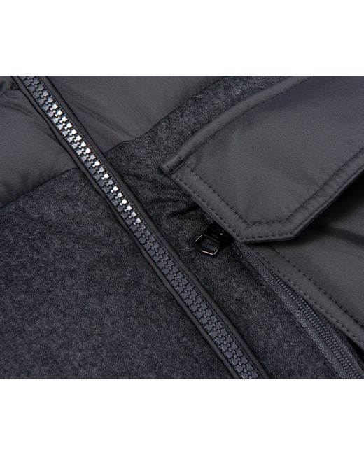 Moncler Blue Estagnour Wool Flannel Trim Gilet for men