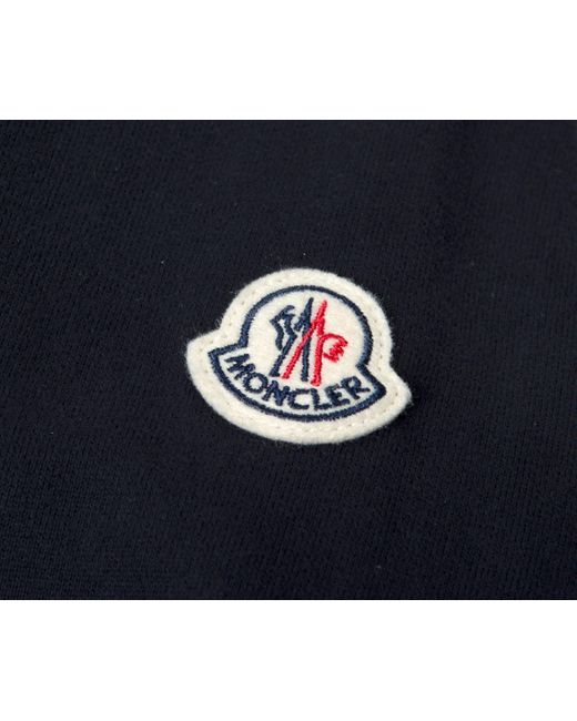 Moncler Blue 1952 Quilted Detail Hooded Sweatshirt Navy for men