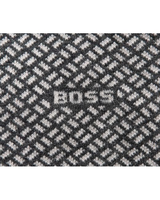 Boss Black Hugo 2p Mini Cube Print Socks Grey for men