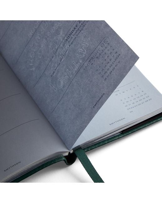 Smythson Weekly Diary With Pocket Forest Green for men