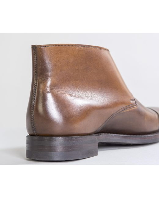 Crockett and Jones 'camberley' Burnished Calf Leather Boots Brown for men