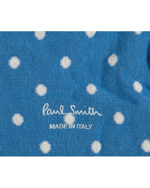 Paul Smith Blue Fernando Polka Dot Socks Turquoise for men