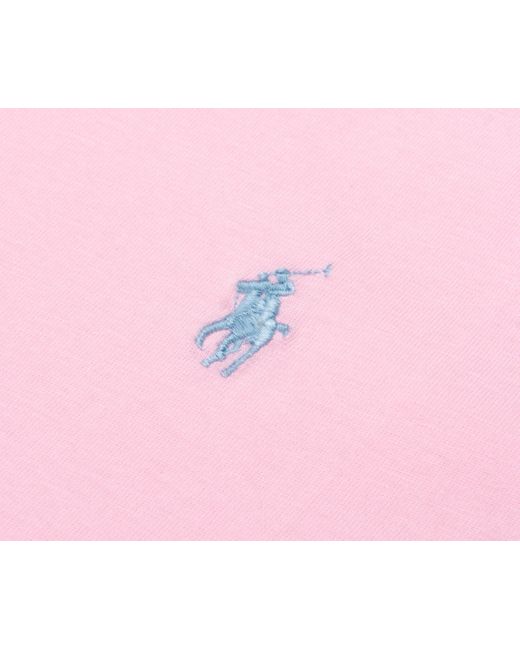 Polo Ralph Lauren Pink Custom Slim Fit Jersey Crewneck T-Shirt for men