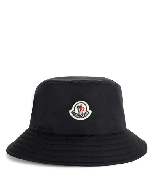 Moncler Black Water Repellant Bucket Hat for men