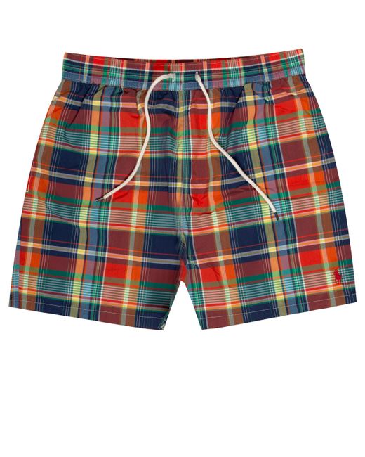 Polo Ralph Lauren Blue Check Traveler Swim Short Multi for men