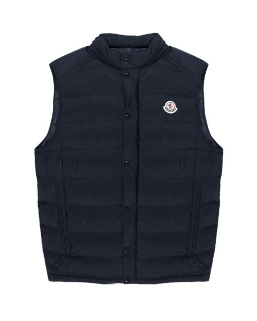 Moncler Blue Barthe Down Gilet for men