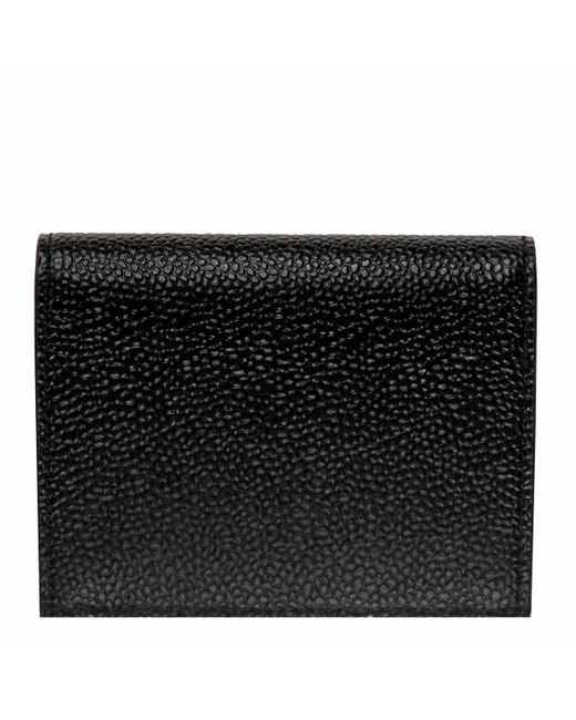 Thom Browne Pebbled Grained Double Cardholder Wallet Black for men