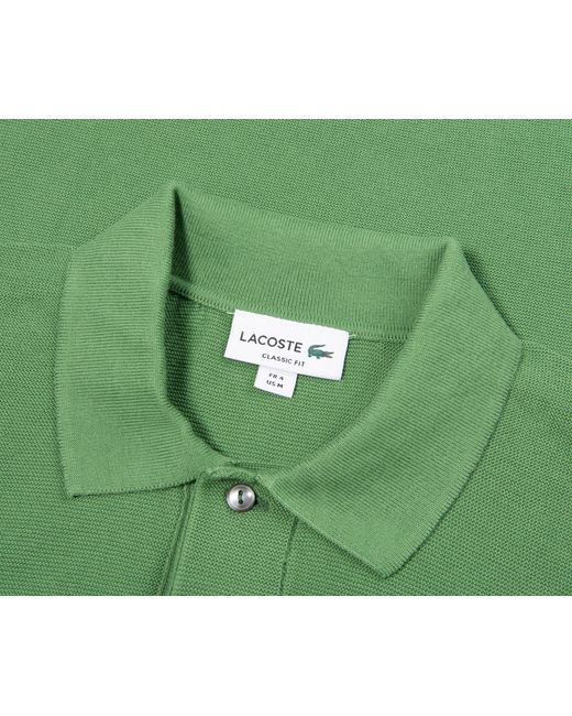 Lacoste Green Towel Knitted Polo for men
