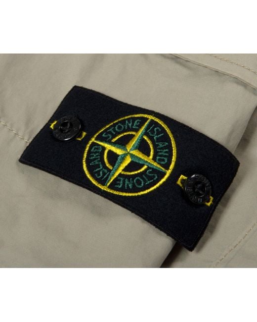 Stone Island Natural Bermuda Cargo Shorts for men