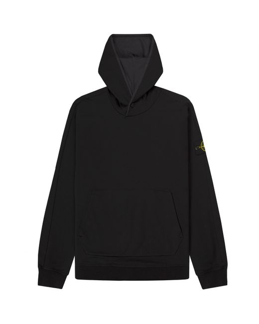 Stone Island Popover Stretch Hooded Sweatshirt Black for men