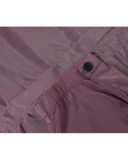 Paul & Shark Purple Crinkle Overshirt Lilac for men