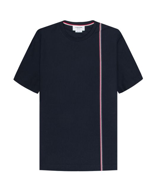 Thom Browne Blue Vertical Stripe T-shirt Navy for men