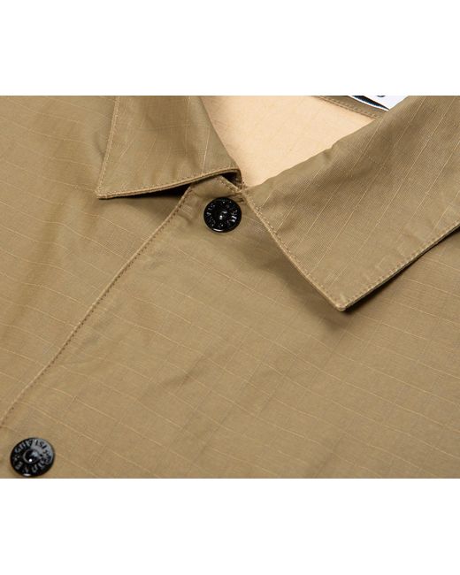 Stone Island Natural Ripstop Full Button Overshirt for men