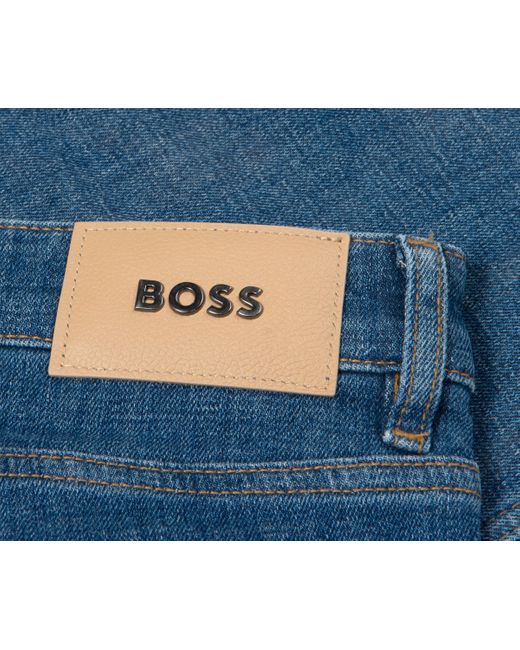 Boss Blue Maine Soft Cotton Regular Jeans for men