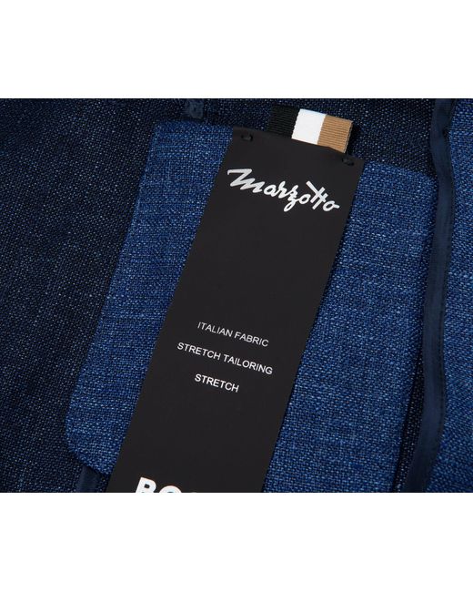 Boss Blue C-Hanry Linen Blazer for men