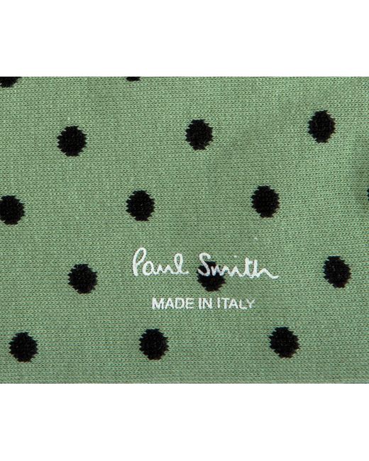 Paul Smith Fernando Polka Dot Socks Emerald Green for men