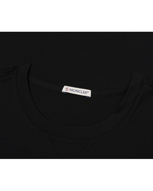 Moncler Black Double Patch Logo T-Shirt for men