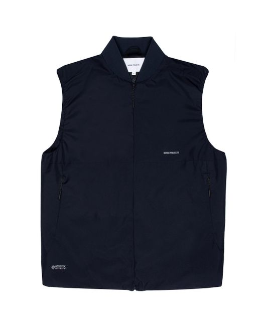 Norse Projects Blue Gore-tex Gilet Navy for men